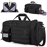 MOZETO Convertible Garment Duffle Bags for Travel, Carry On Suit Duffle Bags with Shoulder Strap 2 in 1 Hanging Garment Duffle Bag for Men