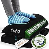ComfiLife Foot Rest for Under Desk at Work – Adjustable Height Memory Foam Foot Stool for Under Desk, Office Chair & Gaming Chair – Ergonomic Footrest for Back & Hip Pain Relief (Black)