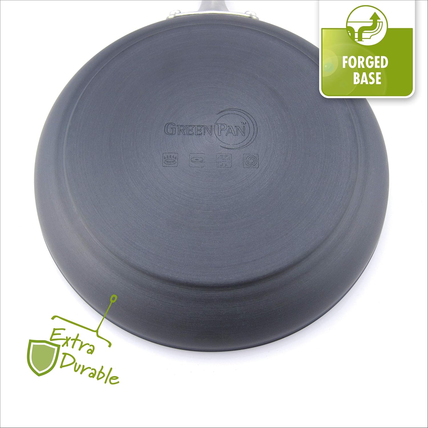 GreenPan Lima 12" Ceramic Non-Stick Covered Frypan, Gray - CW0004157: Cookware: Kitchen & Dining