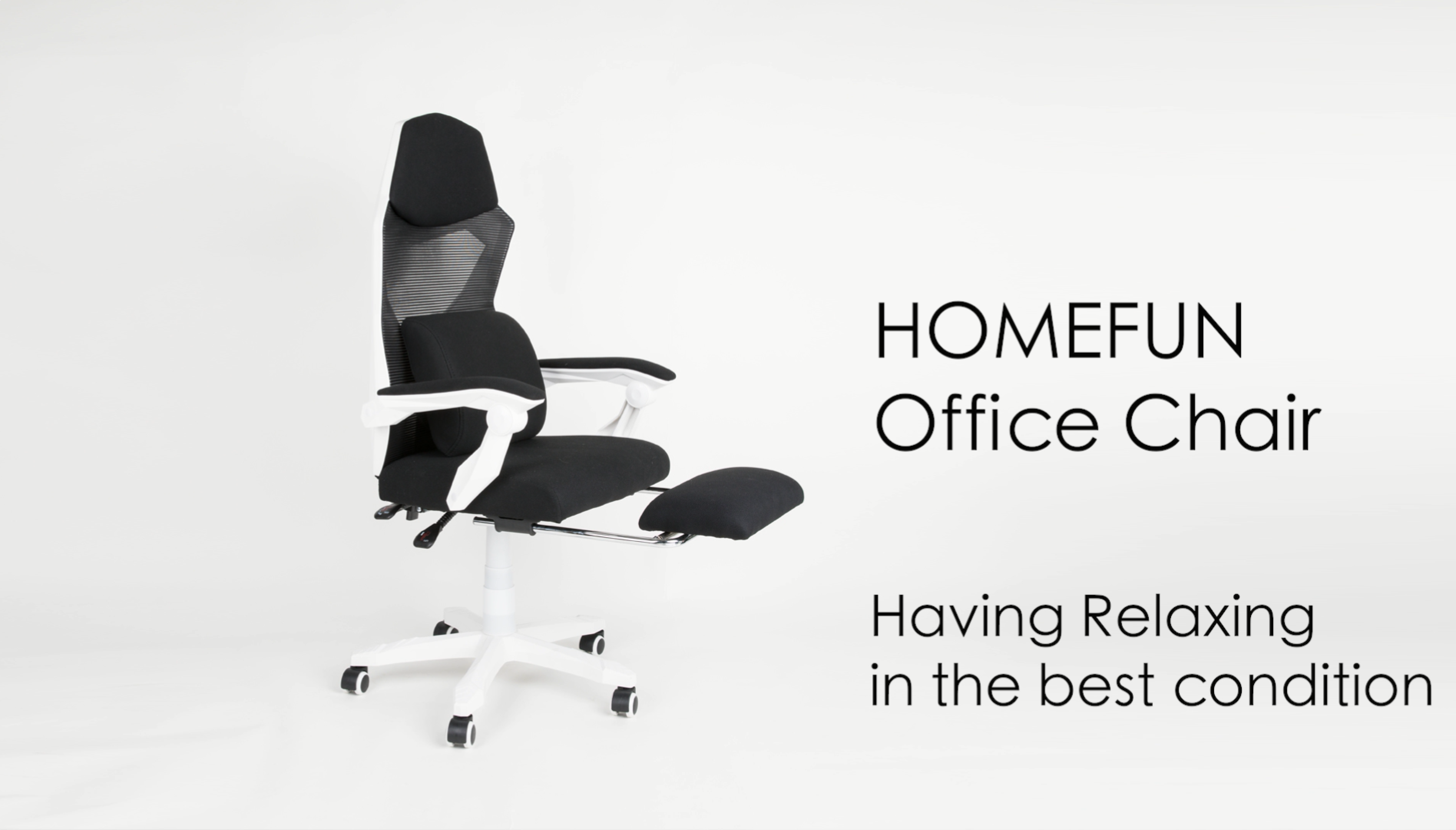 HOMEFUN Ergonomic Office Chair, High Back Executive Desk Chair Adjustable Comfortable Task Chair