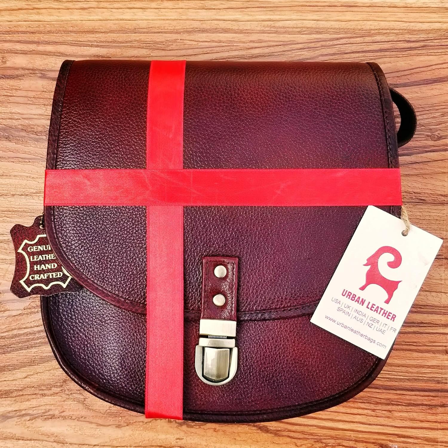 Urban Leather Dark Brown Shoulder Bag Handbag Purse for Women, Women and Teenager Girls Saddle Bag Shoulder Bag Leather Purse Leather Saddle Purse (30 cm) - Image 4