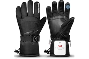 HOIHOO Snow Gloves - 3M Thinsulate Waterproof Winter Snowboarding Gloves for Men & Women, Ski Glove for Cold Weather