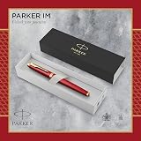 Parker IM Fountain Pen Premium Red Lacquer Gold Trim Fine Point Gift Box view 2