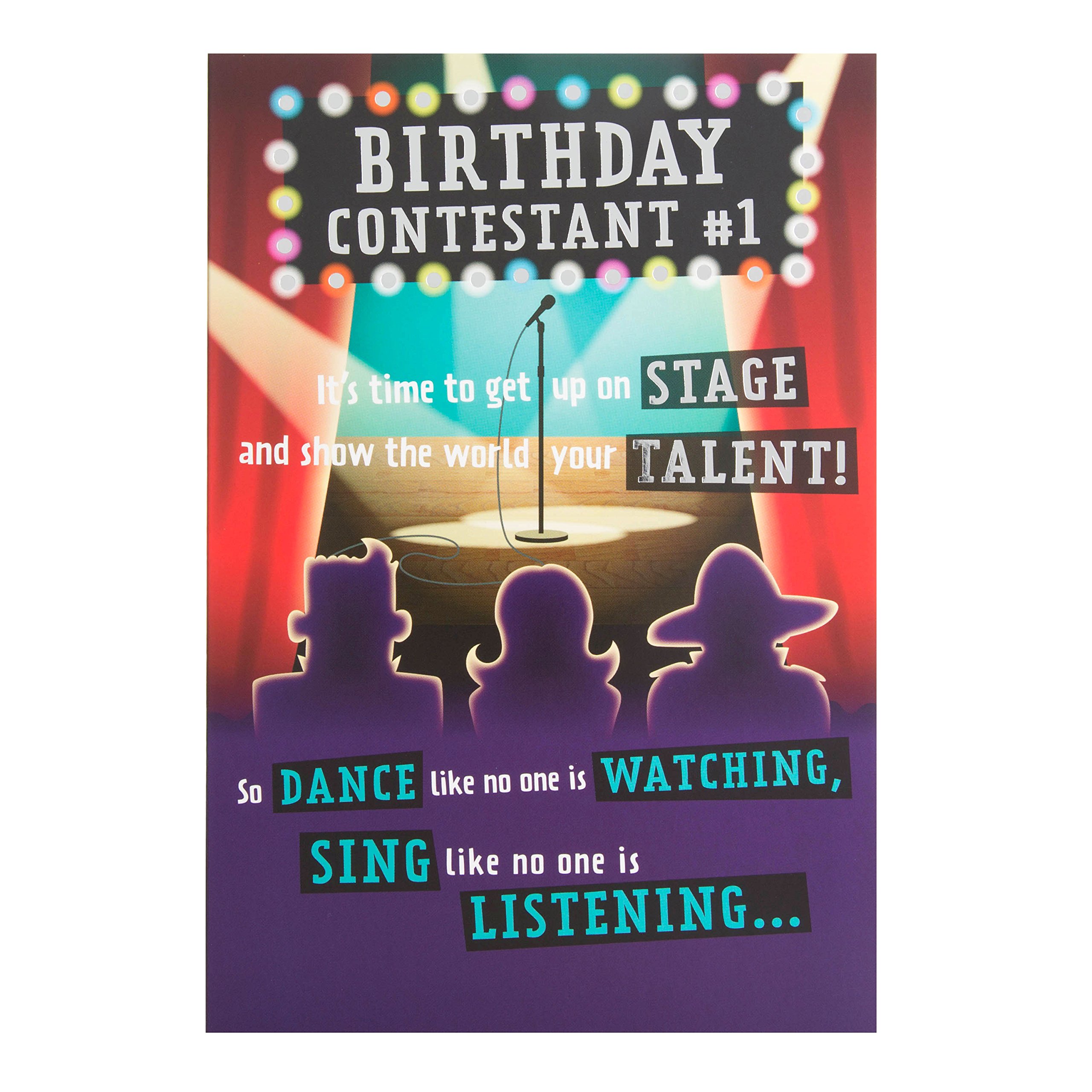 Hallmark Funny Birthday Card "Contestant #1" - Medium
