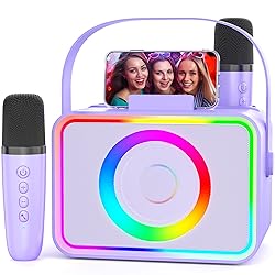 Karaoke Machine,Portable Bluetooth Speaker with 2