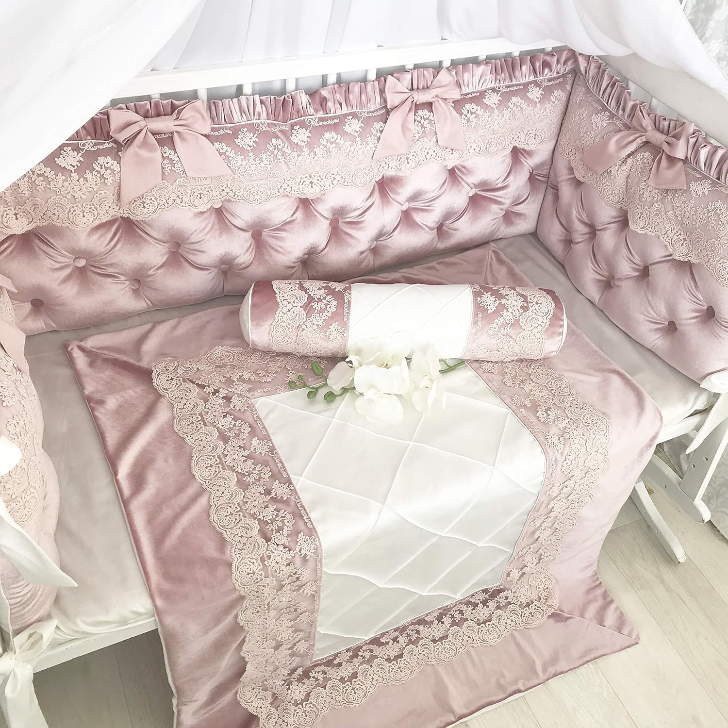 dusty rose baby bedding