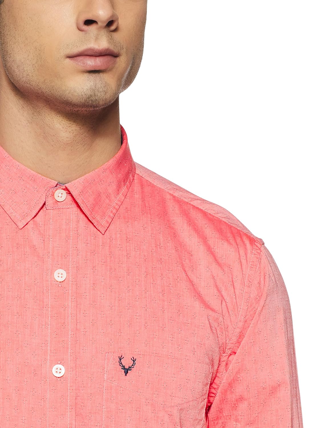 allen solly men's solid slim fit casual shirt