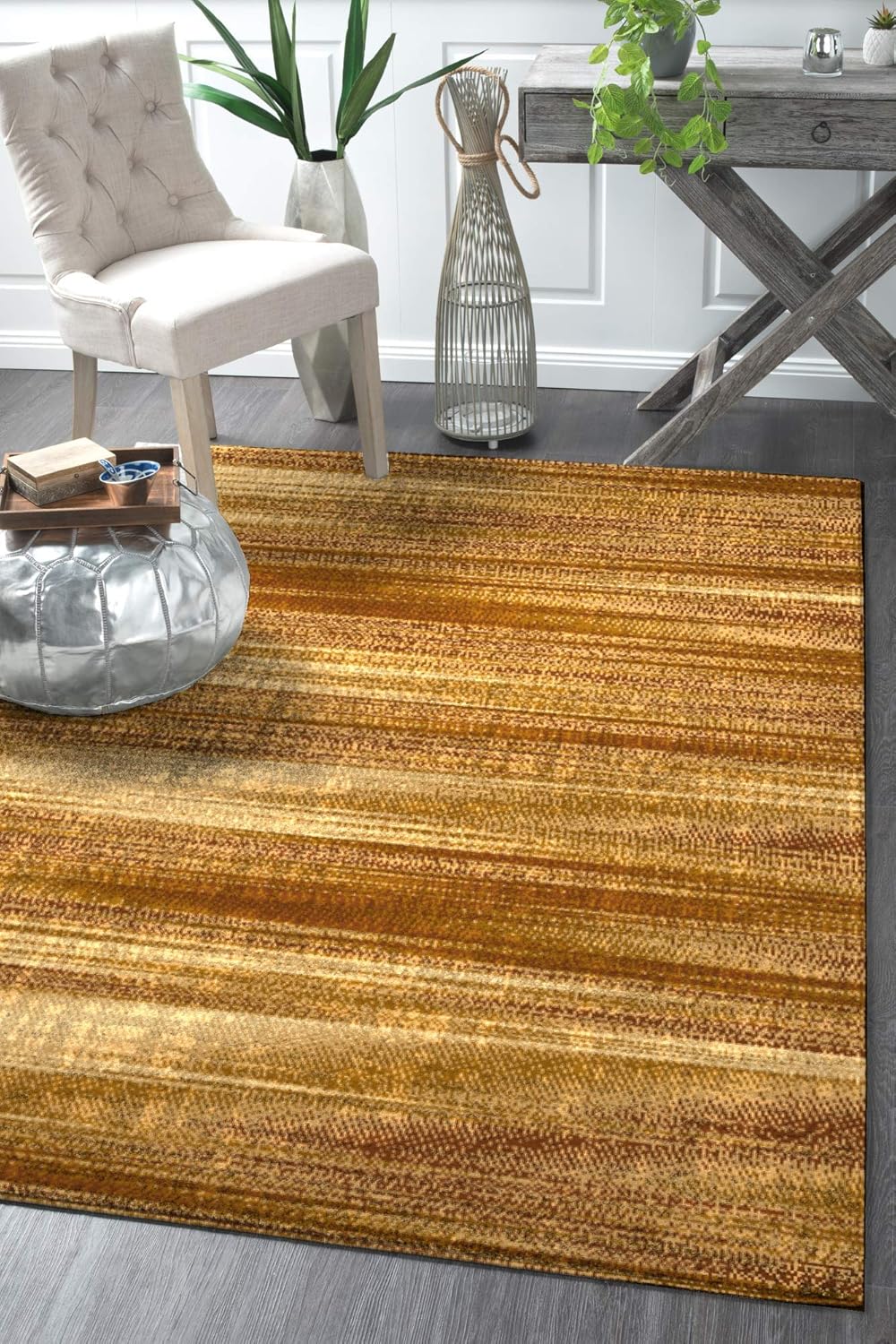 Buy Golden Carpets Soft Wool Look Contemporary Design Carpet for Living Room and Bedroom (3.6X5