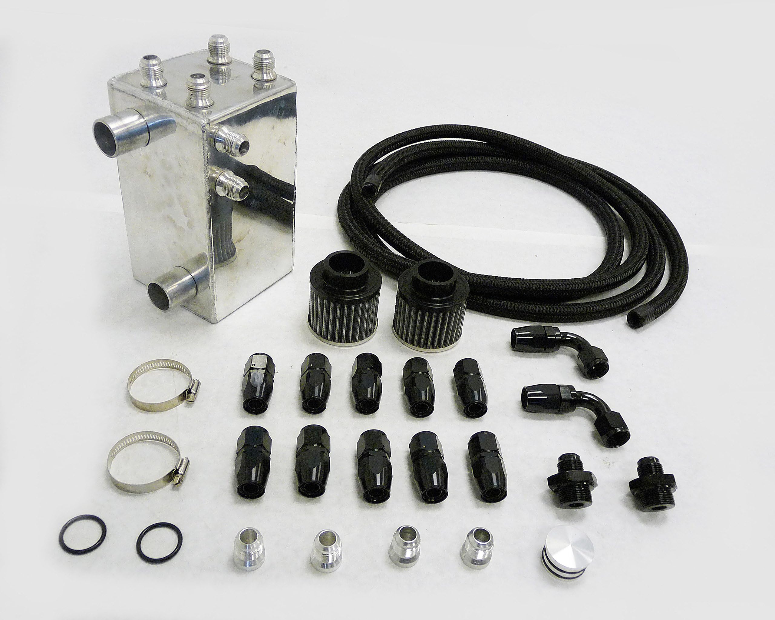 OBX Racing Sports Aluminum Oil Catch Can Breather Kit for Acura Turbo B16 & B18 Engine