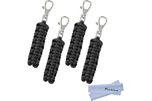 Techion 4 Pack Paracord Zipper Pulls for Backpacks, Tents, Trolley Cases, Traveling Cases, Jackets and Many Other Items That with Zippers