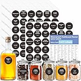 342 Removable Round Spice Labels, 304 Pre-Printed Herb Seeds Seasoning Sauce Oil Vinegar Round Stickers, 38 Blank Ones, Water
