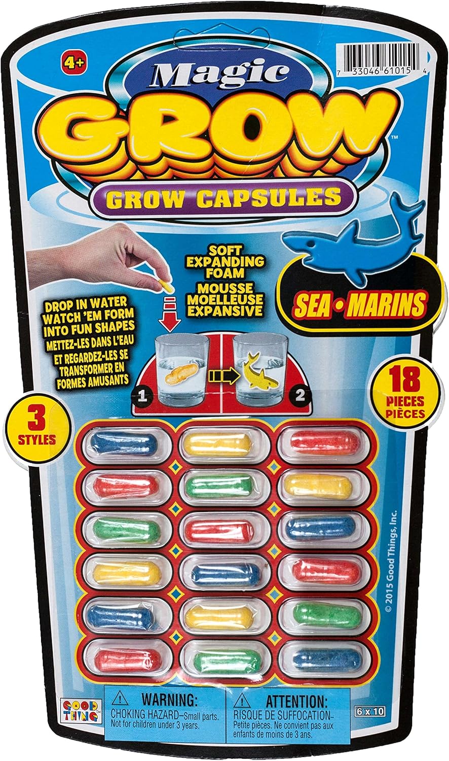 JaRu Magic Grow, 12 Capsules, Sea Animals, 3Pack (36 Capsules in