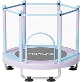 Fitinone Trampoline for Kids, 5 FT Indoor &amp; Outdoor Toddler Trampoline with Safety Enclosure Net, Birthday Gifts for Kids, Gifts for Boy and Girl, Age 3-8