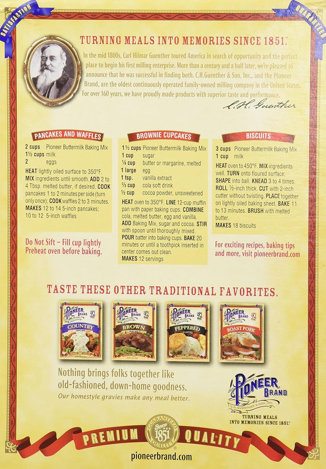 Amazon Com Pioneer Buttermilk Biscuit Baking Mix Grocery Gourmet Food