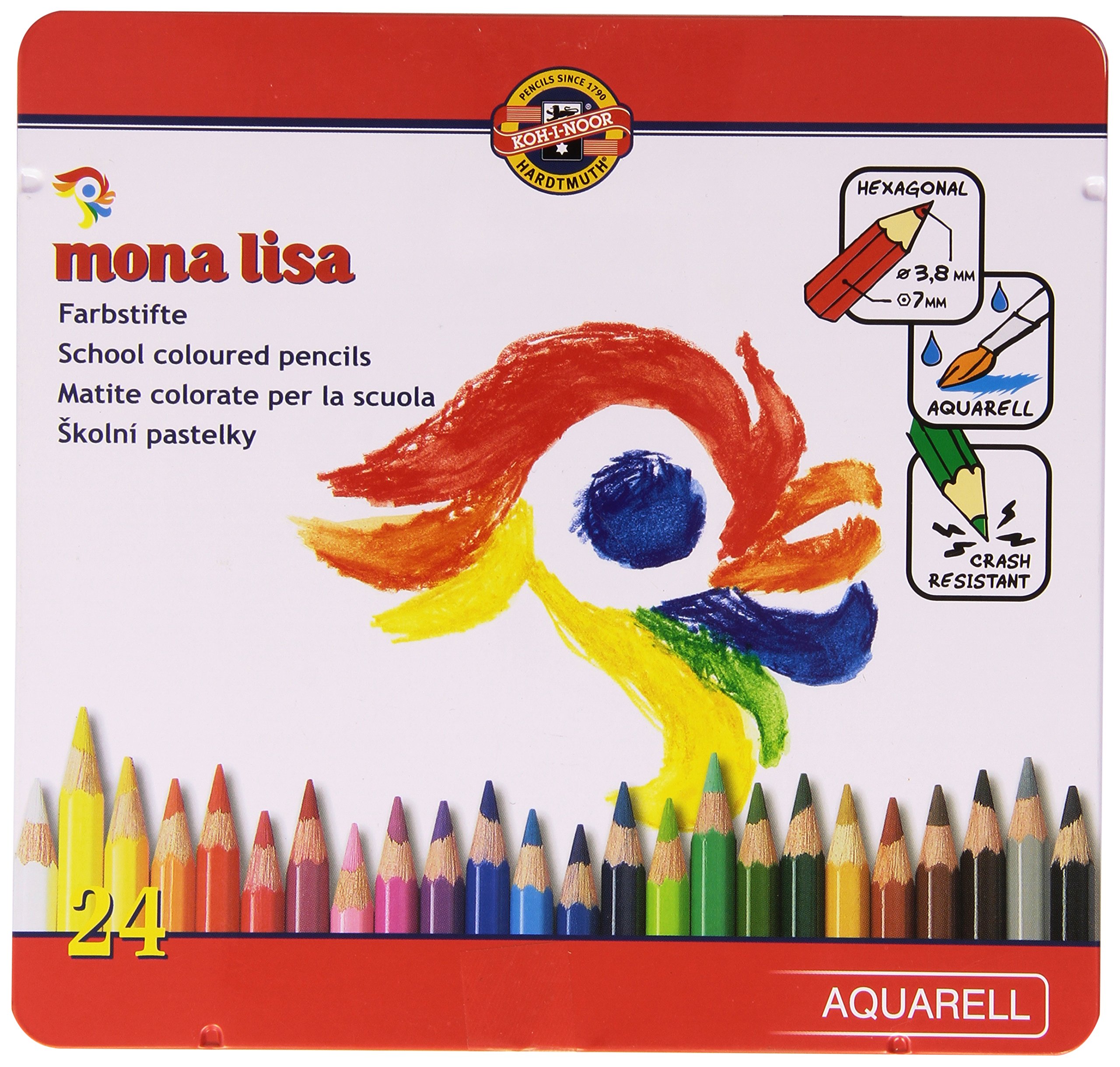 KOH-I-NOOR 3714 Mona Lisa Aquarell Coloured Pencils - Assorted Colour (Set of 24)