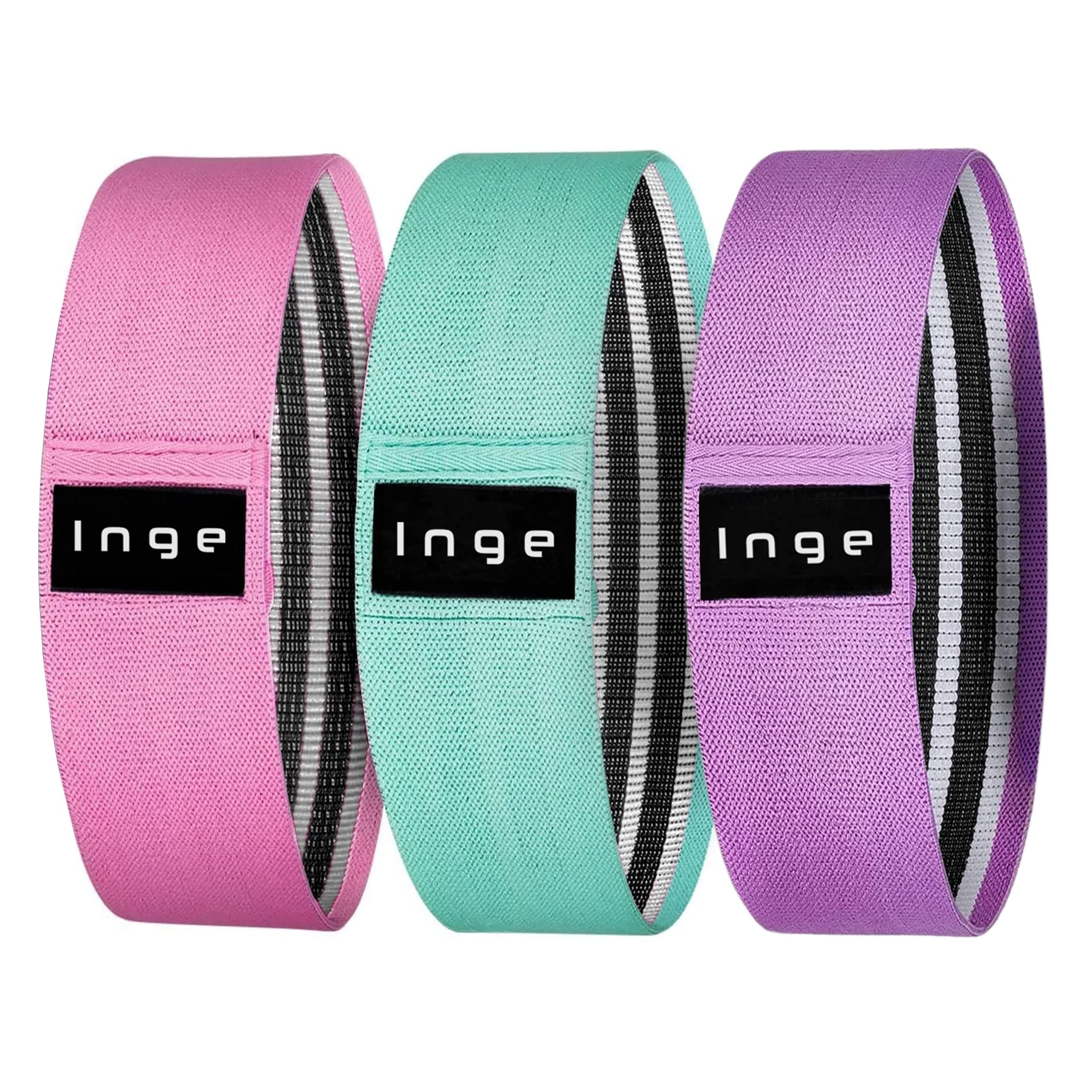 Resistance Bands 3 Pack, Fabric Exercise Bands, Non Slip Glute Bands, Fabric Booty Band Set for Strength & Booty Workout