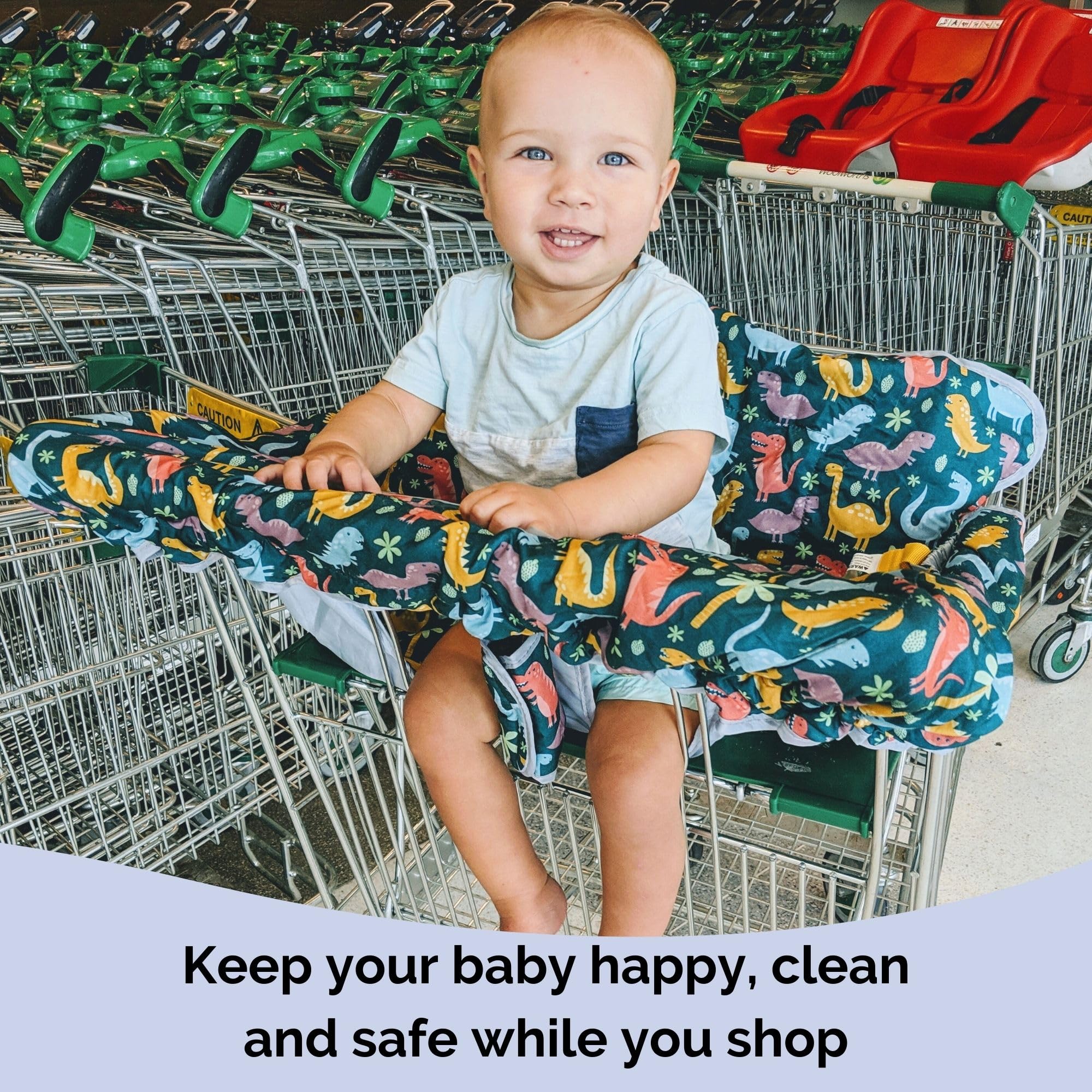 Suessie Shopping Cart Cover and High Chair Cover, Dinosaurs