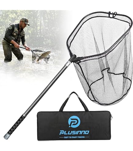 BUBBA Extendable Net, Medium with Corrosion Resistant Construction, Non-Slip Grip Handle and Carbon Fiber Shafts for Fishing, Angling, Boating and Outdoors : Sports & Outdoors
