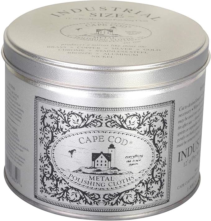 Cape Cod Metal Polishing Cloths Industrial Size Tin 9