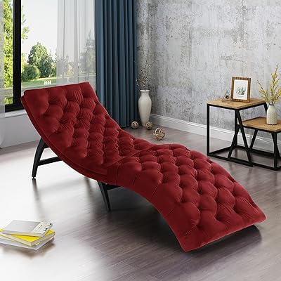 Christopher Knight Home Garret Tufted Velvet Chaise Lounge Garnet