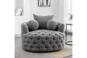HomSof Swivel Accent Chair Chaise Lounge Indoor Leisure Chair Barrel Modern Sofa Lounge Club Round Chair