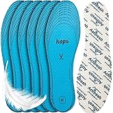6 Pairs Kaps Actifresh Shoe Insoles Inserts, Odor Control Freshness Technology Developed in Switzerland by Sanitized, Triple Layer, Cushioning Soft Latex, Cut to Fit, Universal Size Unisex