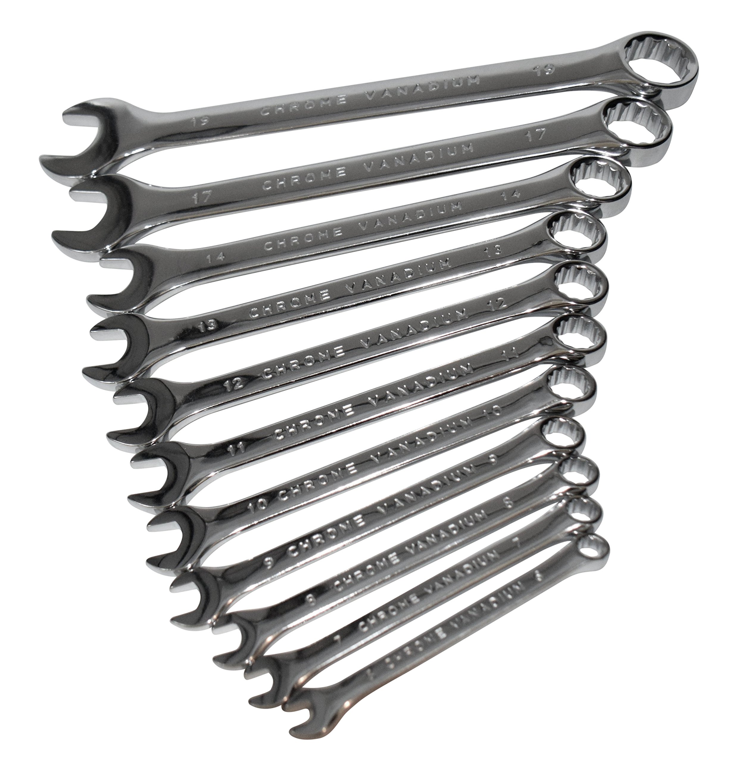 Texas Best Chrome Vanadium Steel Wrench Set SAE MM Sizes Large Size