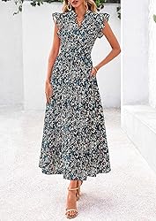 PRETTYGARDEN Women's 2025 Summer Floral Midi Dress