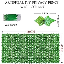 ODTORY Artificial Ivy Fence Privacy Screen,60 x 120