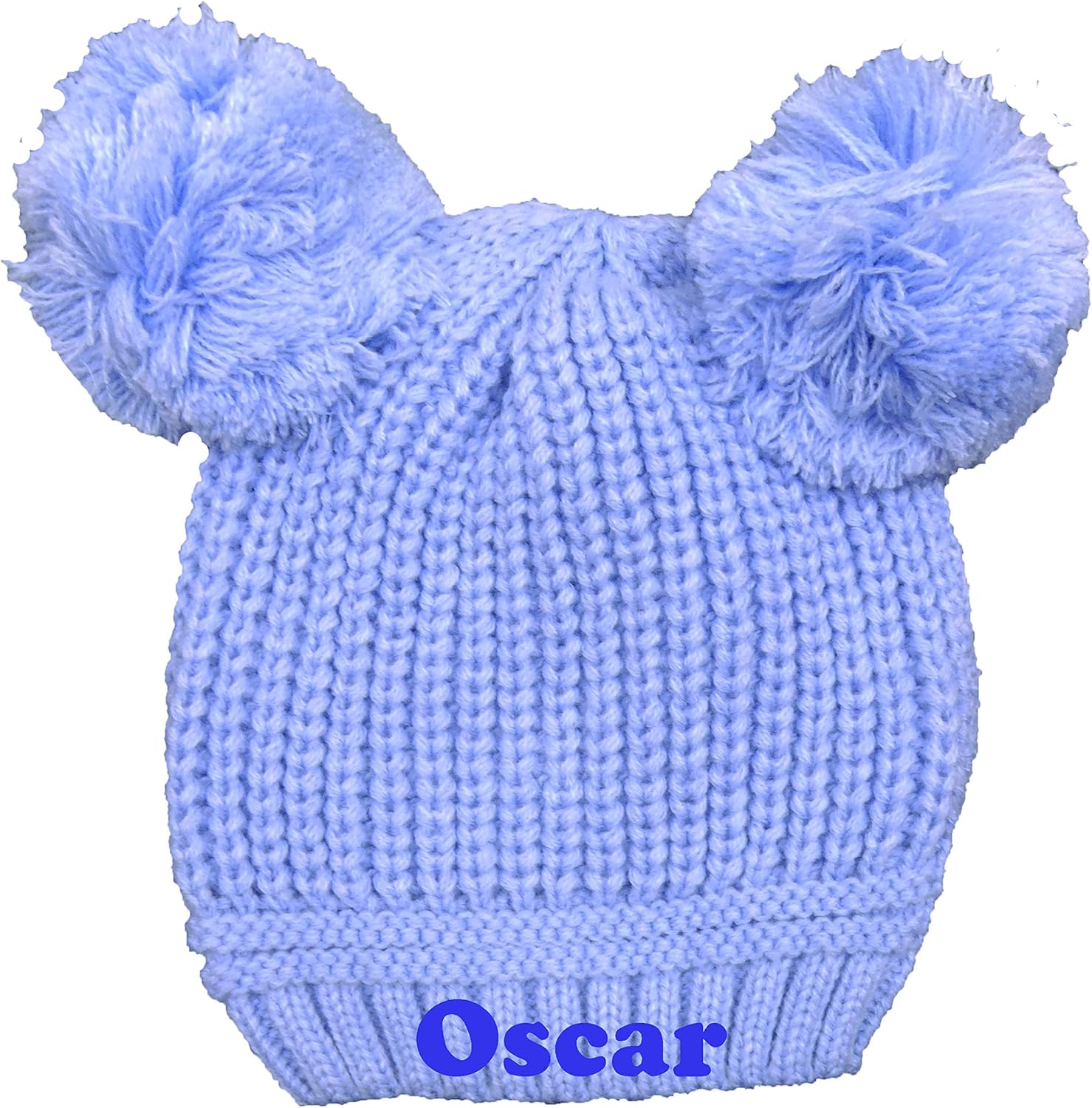 Personalised Baby Pom Pom Hat Four Colours Two Sizes NB to 24 Months Amazon.co.uk Clothing