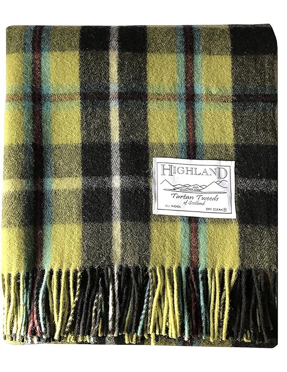 Scottish Highland Tartan Tweeds 100 Wool Tartan Rug/Blanket 11 Tartans