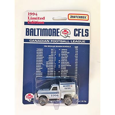White Rose Collectibles 1994 Limited Edition Canadian Football League Matchbox Truck - Baltimore Stallions