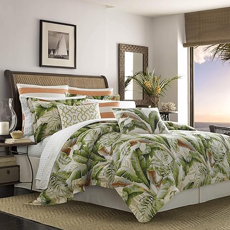 picture Tommy Bahama Palm Bedding tommy bahama palmiers collection comforter set 100 percent cotton ultra soft bedding with matching shams and bedskirt machine washable easy care