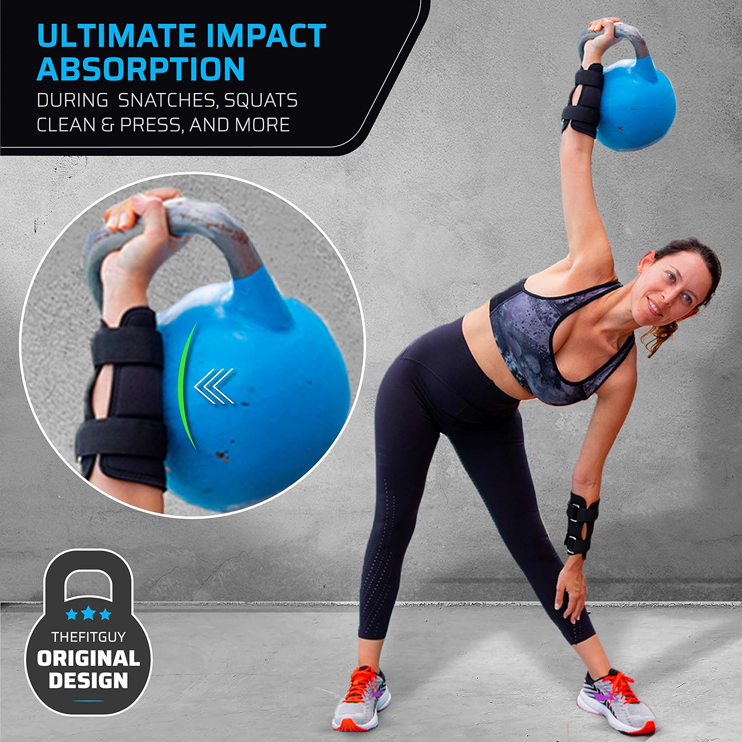 THEFITGUY Kettlebell Wrist Guards, Minimizing Forearm and Wrist Bruises - Extra Thick Padding for Kettlebell Impact Cushioning, Easy Fit Adjustable Straps (Pair) : Sports & Outdoors