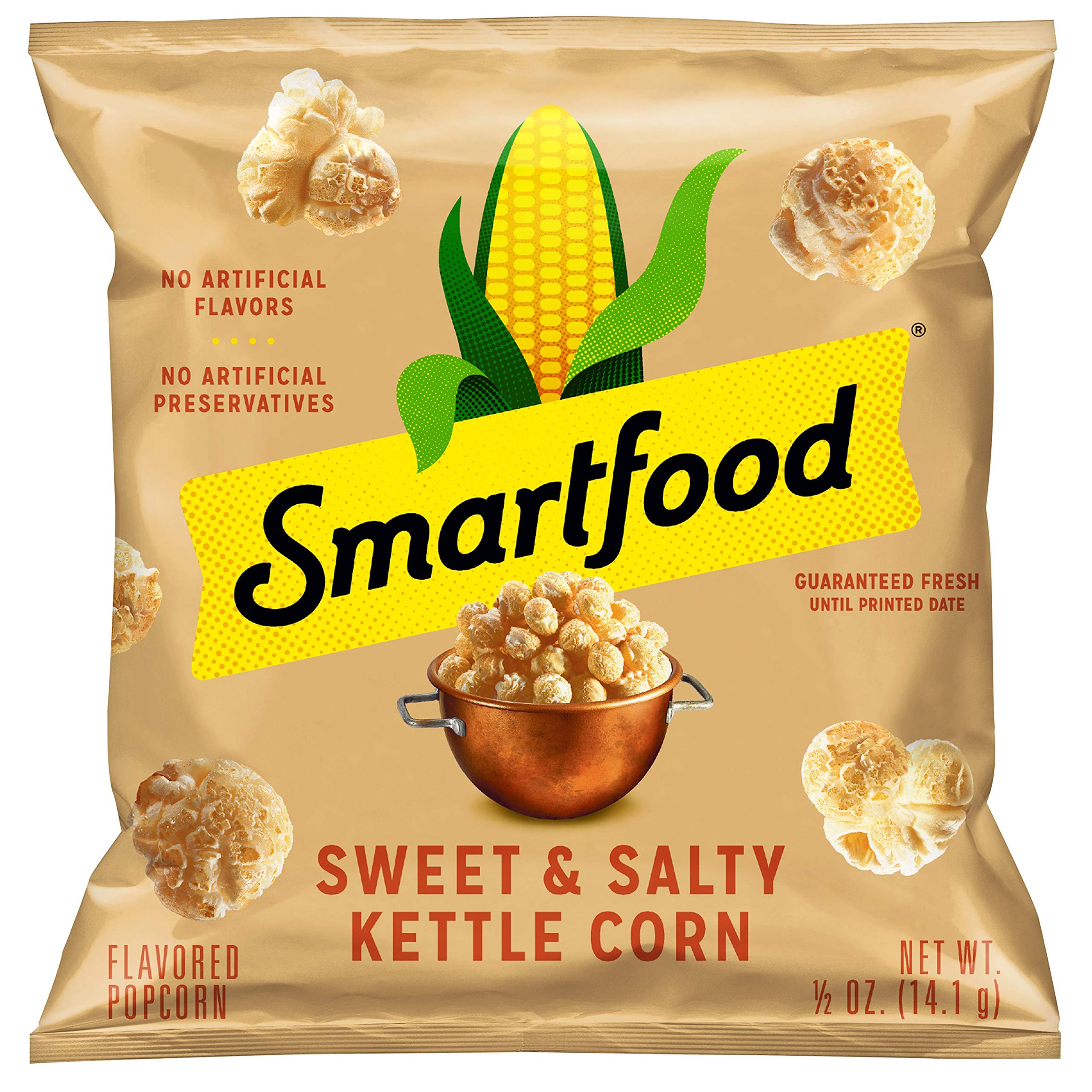 Smartfood Sweet & Salty Kettle Corn Flavored Popcorn, 0.5 Ounce (Pack of 40) ( by Jan 16/2024)