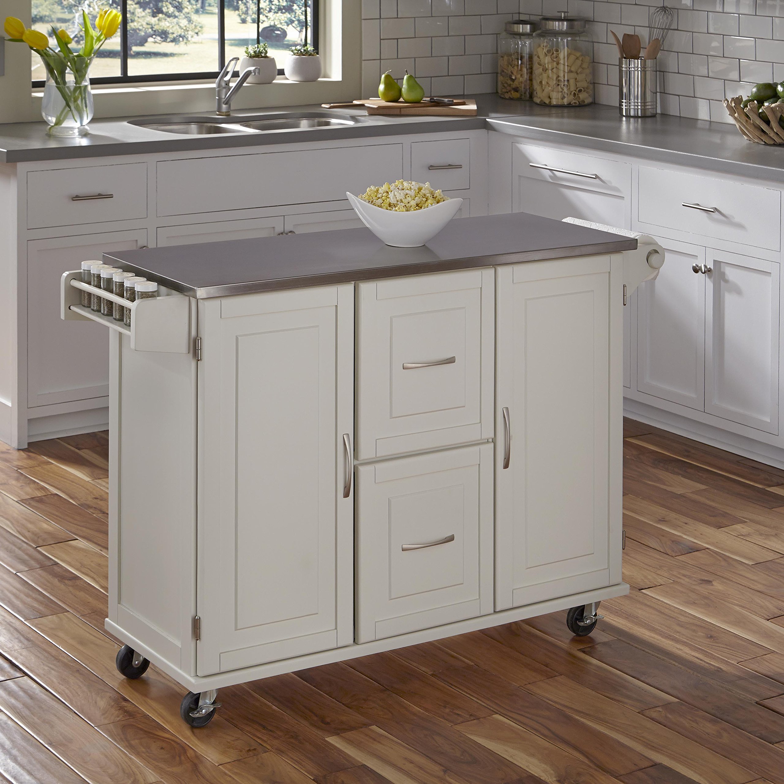 Home Styles Patriot Kitchen Cart, White