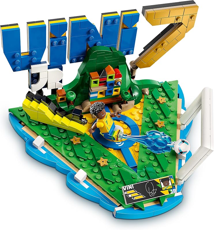 Editions Vini Jr.: Fenómenos del Fútbol - Juguete de Construcción con Minifigura de Futbolista - Decoración de la Habitación - Regalo de Fútbol para Niños y Niñas de 10+ Años - 43027