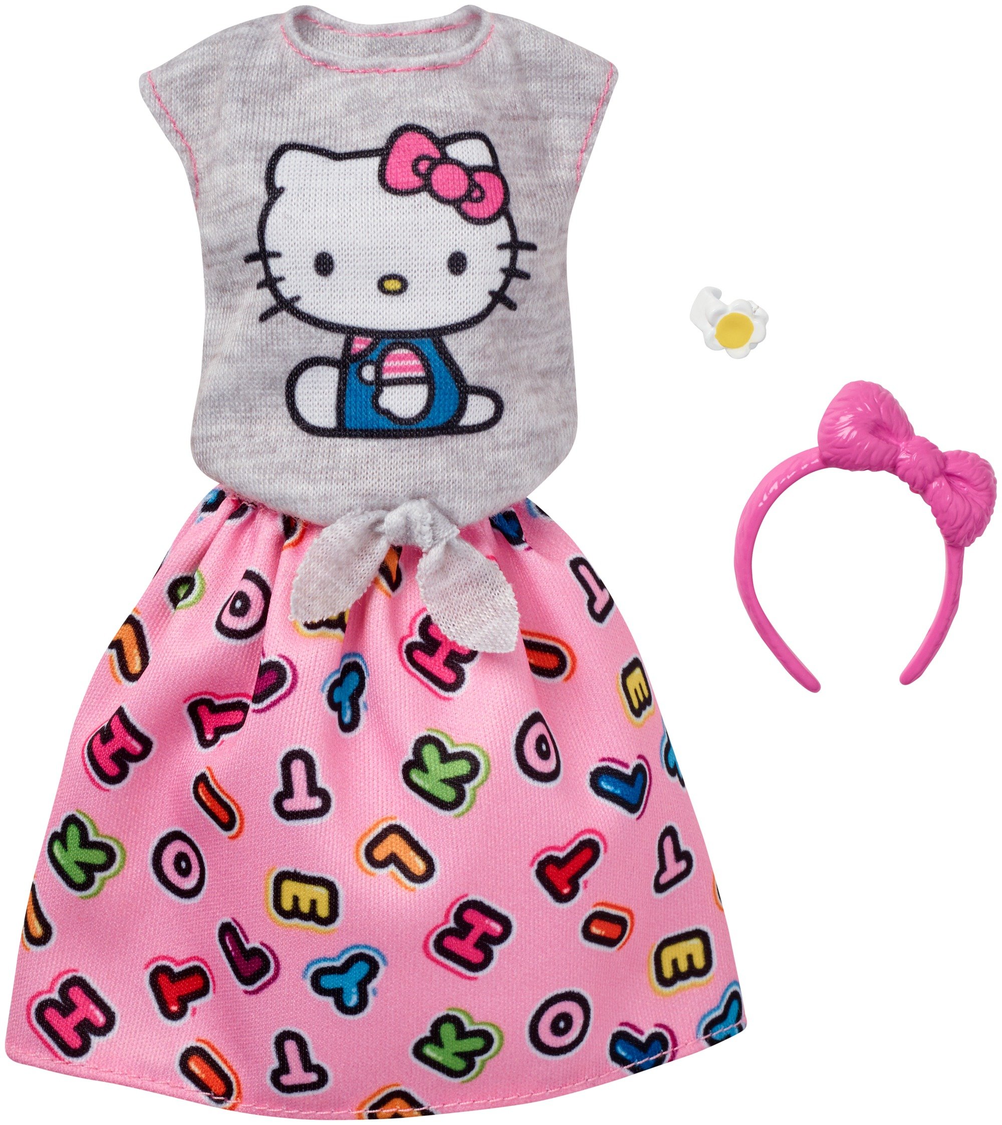 Barbie Fashions Hello Kitty Gray Top & Pink Skirt