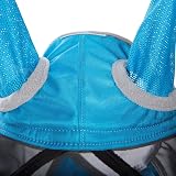 Harrison Howard CareMaster Pro Luminous Fleece Fly Mask Half Face Blue (L) view 4