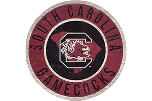 GameDay Novelties South Carolina Gamecocks 12In Circle with State and Team Logo Wood Sign, maroon