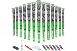 SAPLIZE Golf Grips, Choose Between 13 Grips and 13 Grips with Full Regripping Kit, 6 Colors Optional, Standard/Midsize, All Weather Multi Compound Hybrid Golf Club Grips