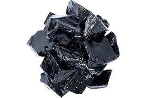 ZAICUS Black Obsidian Raw Stones for Tumbling, Rough Gemstones and Crystals, Jewelry Making, Polishing, Cabbing, Lapidary, Fountain Rocks, Decoration, Wire Wrapping, Gem Mining, Reiki Healing 1 lb