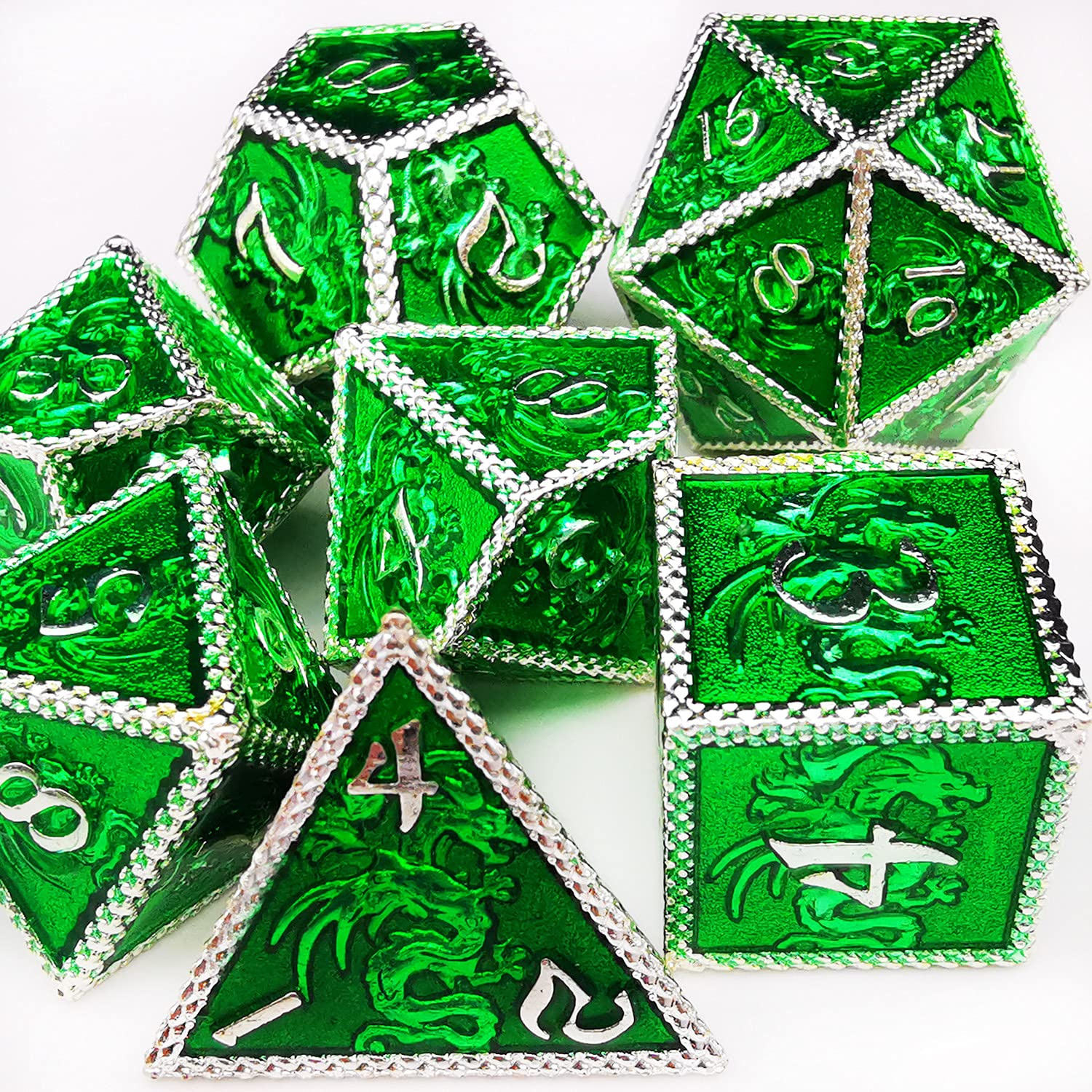 HAOMEJA Dragon Metal DND Dice Set D&D Dice Dungeons