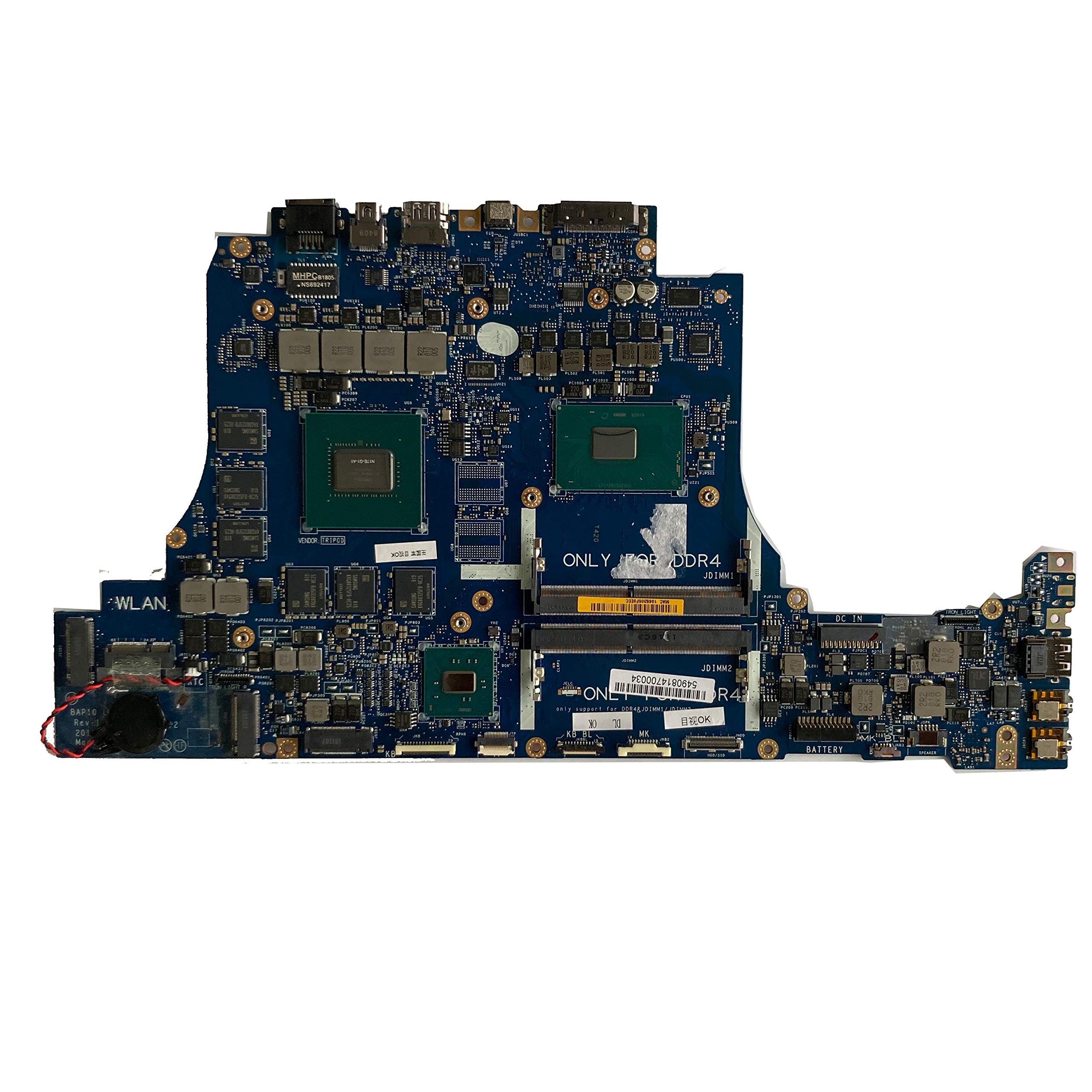 for DELL Alienware 15 R3 17 R4 Laptop Motherboard System Board SR32S / I5-7300HQ 2.5Ghz N17E-G1-A1 0