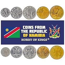Set of 5 Coins from Namibia. Namibian