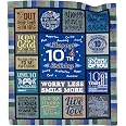 FTEFueie 10th Birthday Gift Blanket For Boys - 50"x60" Soft Flannel Throw With Inspirational Text