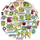 Teenage Mutant Ninja Turtles, Tablet &amp; Indoor/Outdoor Use, Set of 50 | Officially Licensed Teenage Mutant Ninja Turtles Stickers &ndash; Great for Water Bottles, Skateboards, Luggage, Laptops, Bumpers