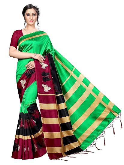 Winza Designer Womens Art Silk Saree With Blouse (FINGER)