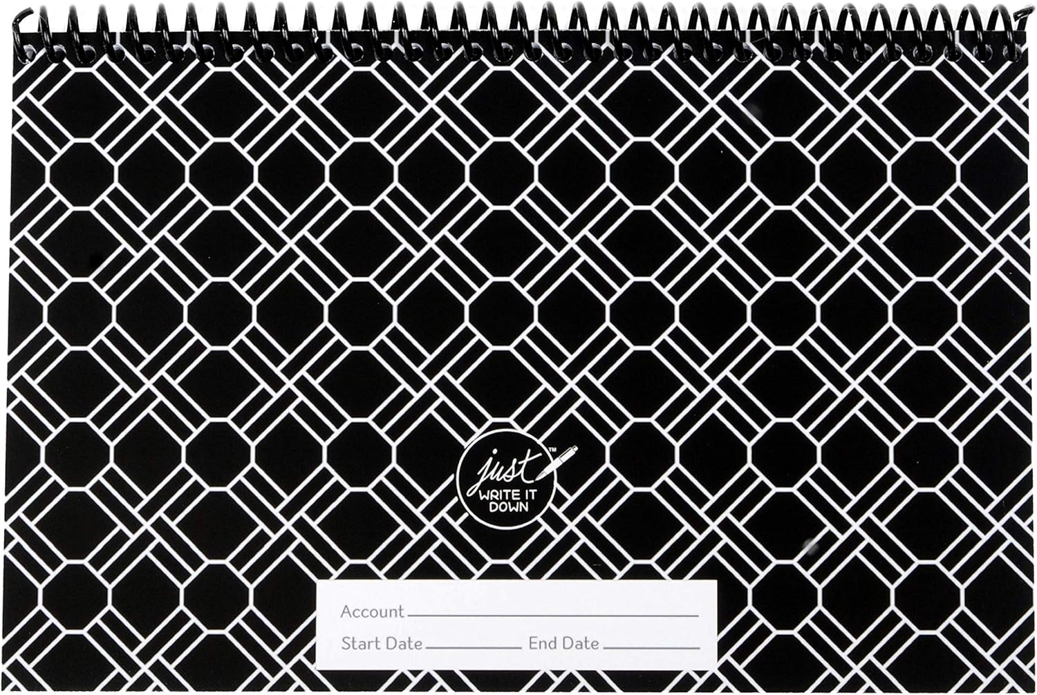 Superior Check and Debit Card Register - Simple Account Tracker - W I D E Edition - Black 8.5 inch x 5.5 inch : Office Products