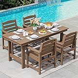 SERWALL Patio Dining Table Sets 5-Piece, Outdoor